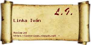 Linka Iván névjegykártya